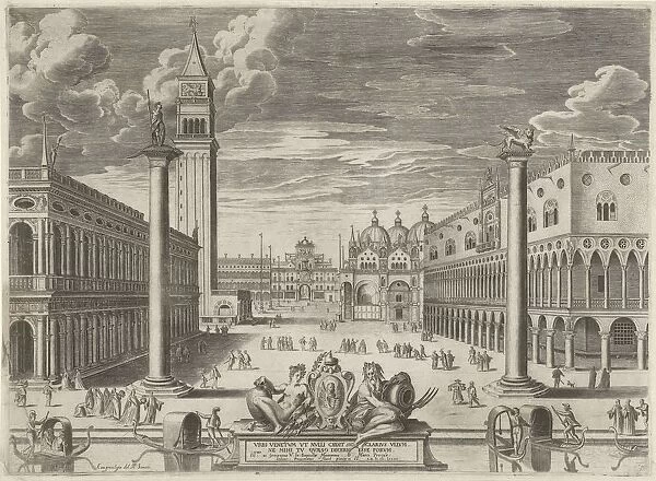View Piazzetta Venice 1585 Vrbs Venetvm vt Nvlli