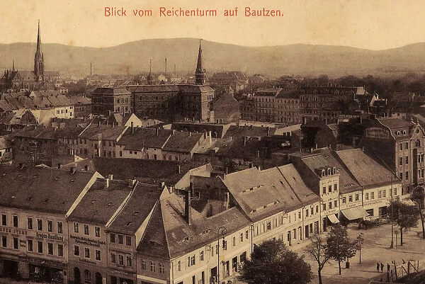 Views Reichenturm Kornmarkt Bautzen 1911 Landkreis Bautzen