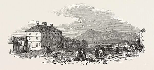 The Village of Dundrum. Mourn Mountains in the Distance. 1846