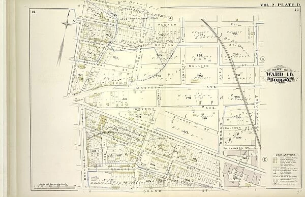 Vol. 2. Plate, D. Map bound by Frost St. Kingsland Ave. Parker Pl. Vandervoort