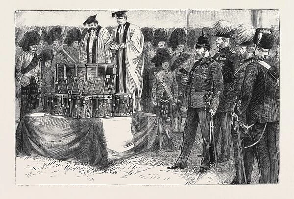 The Volunteers at Portsmouth: the Prince of Wales Attending Church Parade on Southsea