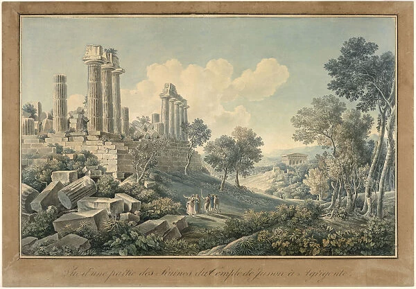 Vue d partie des ruines du temple de Junon a