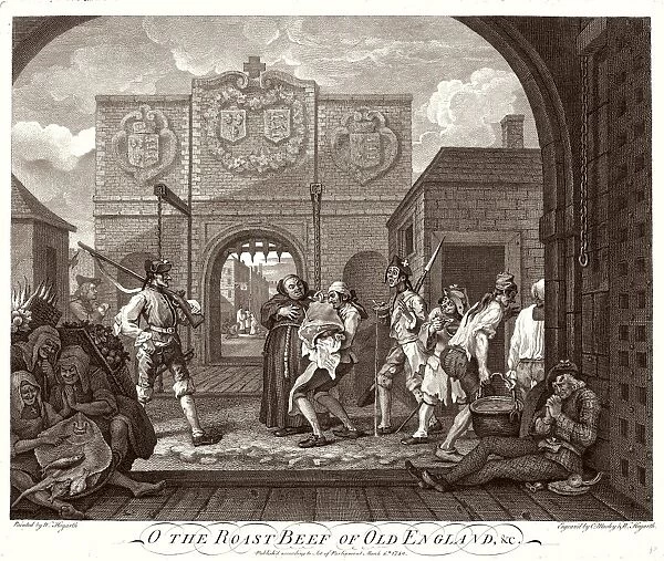 William Hogarth and Charles Mosley, British (c. 1720-1770 or after), The Gate of Calais