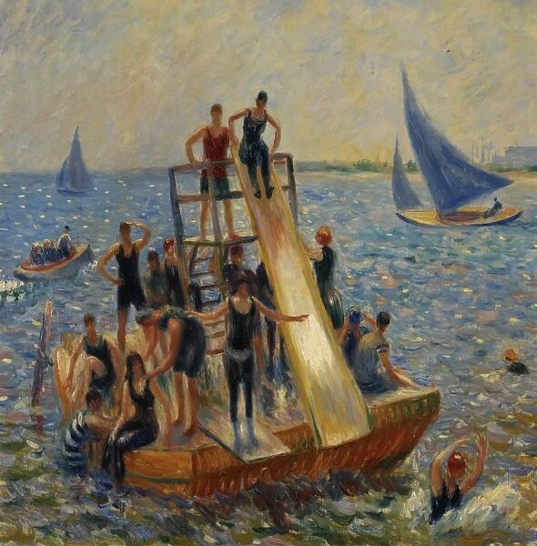 William James Glackens Raft 1915 Oil canvas