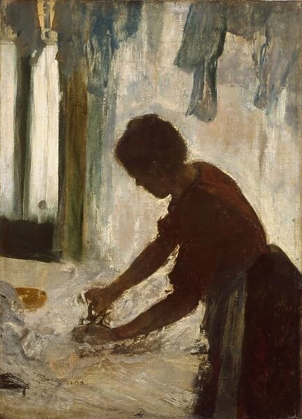 Woman Ironing 1873 Oil canvas 21 3  /  8 x 15 1  /  2
