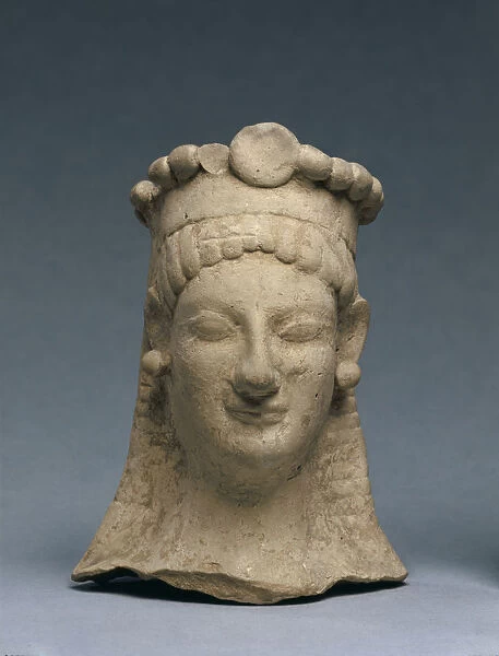 Womans Head Crown Earrings 600-475 BC Greece