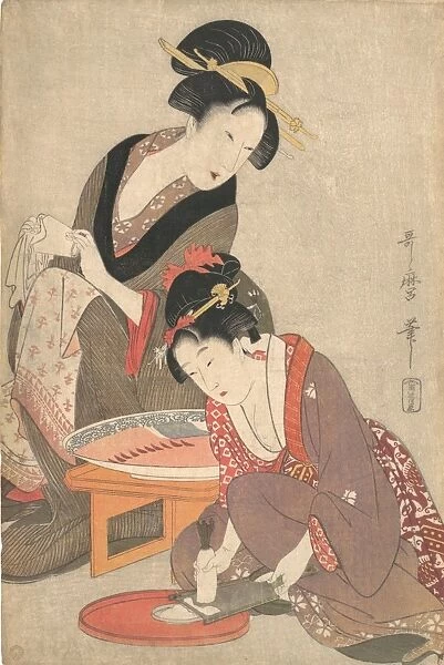 Women Preparing Sashimi Edo period 1615-1868