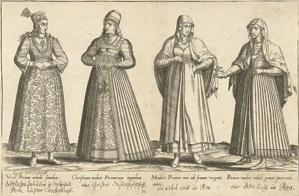 Womens Dress from Constantinople around 1580, istanbul Turkey, Abraham de Bruyn