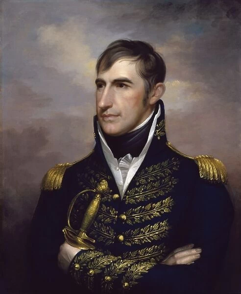 American history painting of President William Henry Harrison