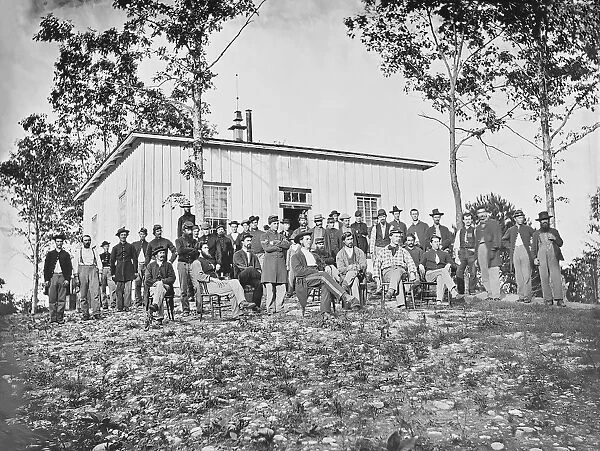 Group of soldiers at camp during American Civil War