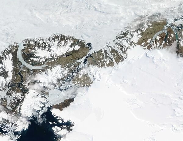 The summer thaw around Ellesmere Island, Canada, and northwest Greenland