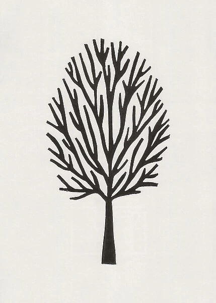 Linocut Tree #3