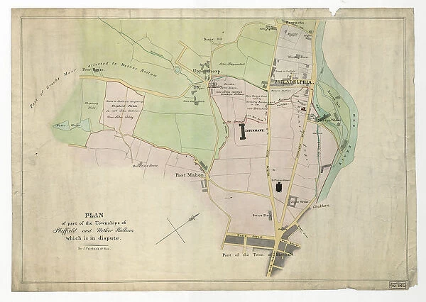 Plan of part of the townships of Sheffield and Nether Hallam, Sheffield, c. 1826