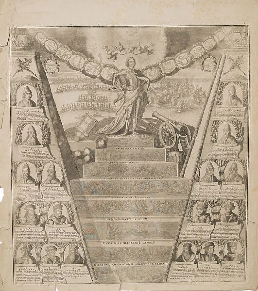 The Apotheosis of Peters Military Glory, 1717. Artist: Pickaert, Pieter (ca 1670-1737)