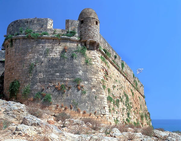 Bastion walls, the Fortezza, Rethymnon, Crete, Greece
