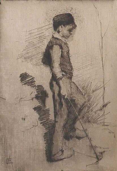 Boy with a Stick, 1881-83. Creator: Elizabeth Adela Forbes