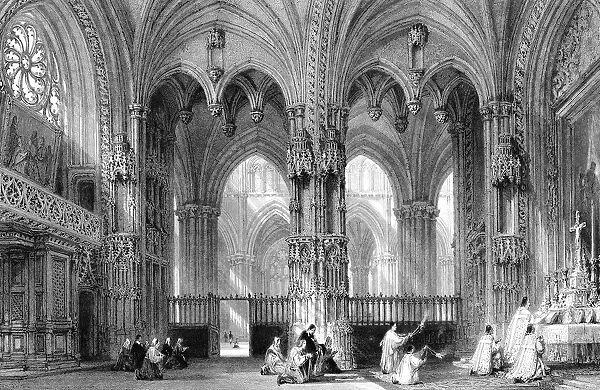 The Cathedral of Lyons, France, 19th century. Artist: E Challis