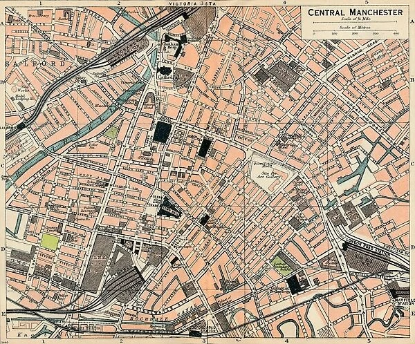 Central Manchester, c20th Century. Artist: John Bartholomew