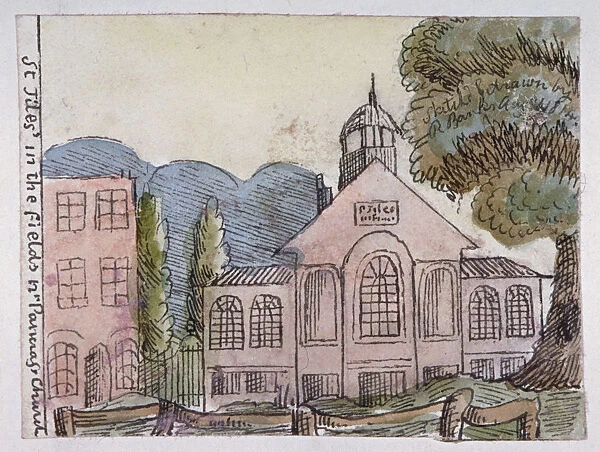Church of St Giles in the Fields, St Pancras, London, 1814
