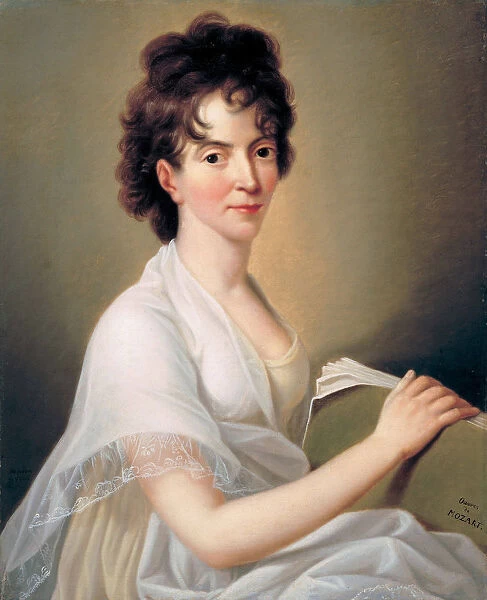 Constanze Mozart nee Weber (1763?1842), W. A. Mozarts wife, 1802. Artist: Hansen, Hans (1769-1828)