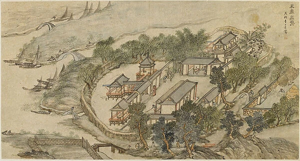 The Five Deer Hermitage, Early 17th cen Artist: Li Shida (active 1580-1621)