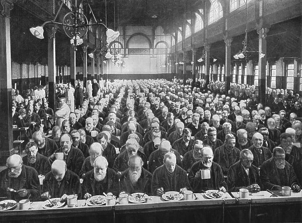 At dinner, St Marylebone Workhouse, London, c1901 (1903)