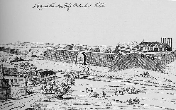 The Fort at Vauxhall erected for the defence of London during the Civil War, c1810, (1912)