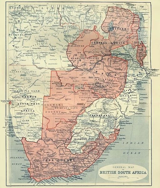 General Map of British South Africa, 1900. Creator: Unknown