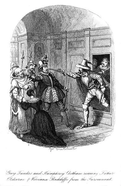 Guy Fawkes and Humphrey Chetham, 1605, (1841). Artist: George Cruikshank