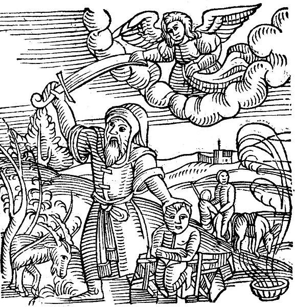 Isaac being saved from sacrifice, 1557