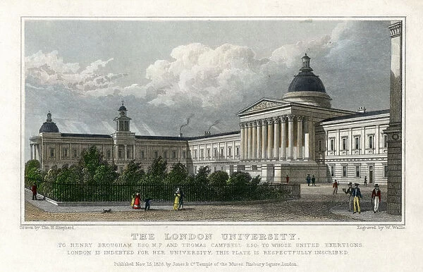 The London University, 1828. Artist: W Wallis