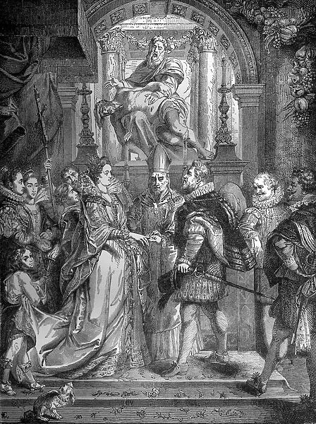 Marriage of Henry IV of France and Marie de Medici, 17th December 1600 (1882-1884). Artist: C Aplante