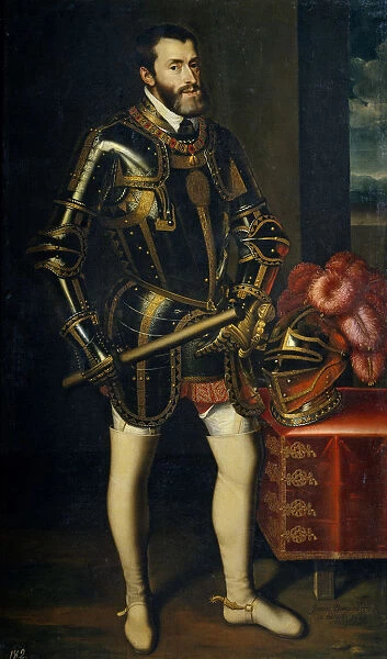 Portrait of Charles V of Spain (1500-1558), 1605. Artist: Pantoja de la Cruz, Juan (1553-1608)