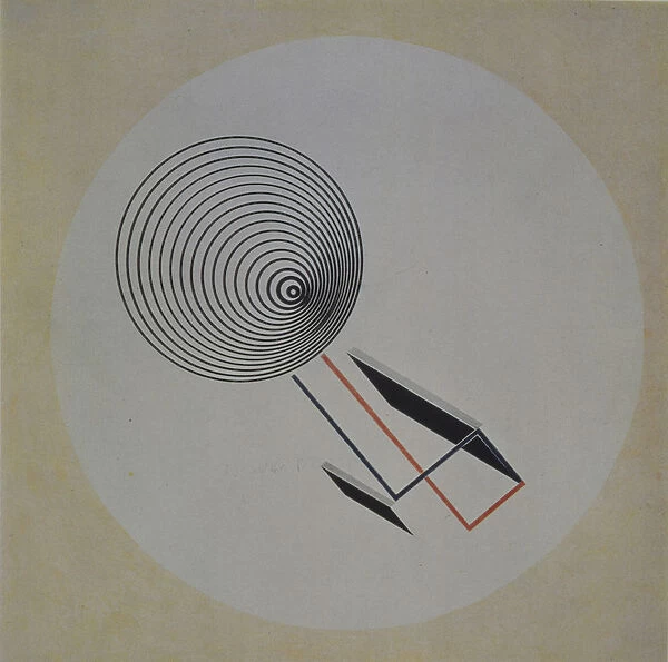 Proun 93. Floating spiral, 1924. Artist: Lissitzky, El (1890-1941)
