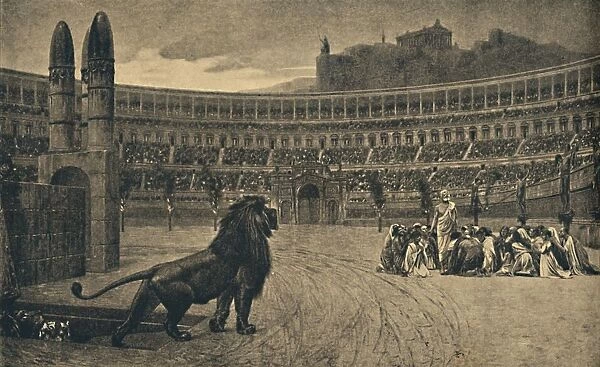 Roma - Circus Maximus - Last prayer of the Christians thrown to the wild animals, 1910