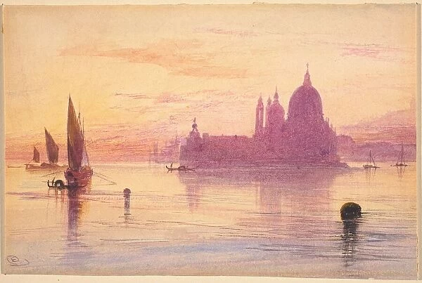 Santa Maria della Salute, Venice, at Sunset, 1865  /  1884. Creator: Edward Lear