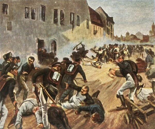 The storming of the Grimma Gate, 19 October 1813, (1936). Creator: Unknown