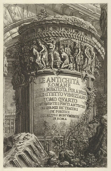 Title page: volume IV, The Antiquities of Rome by Giambatista Piranesi