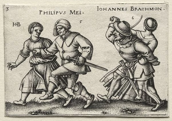The Village Wedding: Philipus Mei  /  Johannes Brachmon, 1546. Creator: Hans Sebald Beham (German