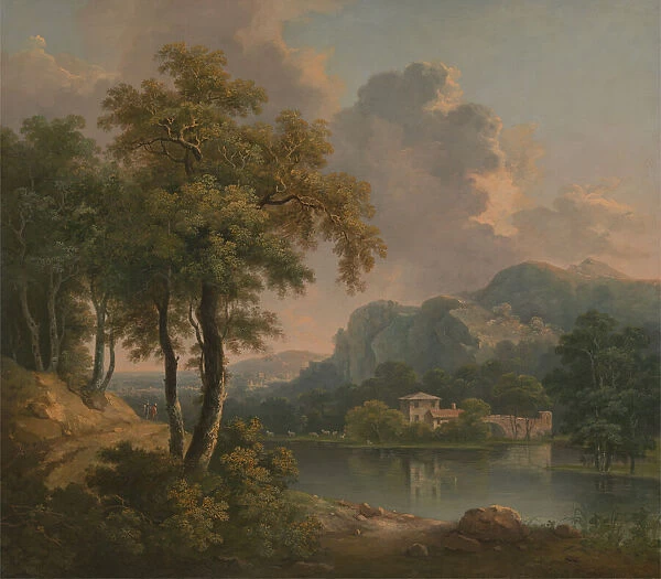 Wooded Hilly Landscape, 1785. Creator: Abraham Pether