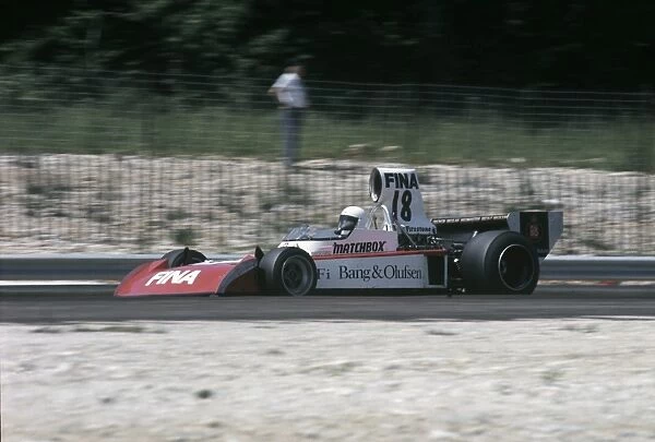 1974 French Grand Prix - Jose Dolhem: Jose Dolhem, Surtees-Ford TS16, DNQ, action