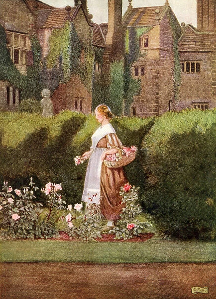 Coloured Illustration By Eleanor Fortescue Brickdale Illustrating The Poem Cherry Ripe By Anon. From The Book Palgraves Goldentreasury Of Songs And Lyrics Published 1919