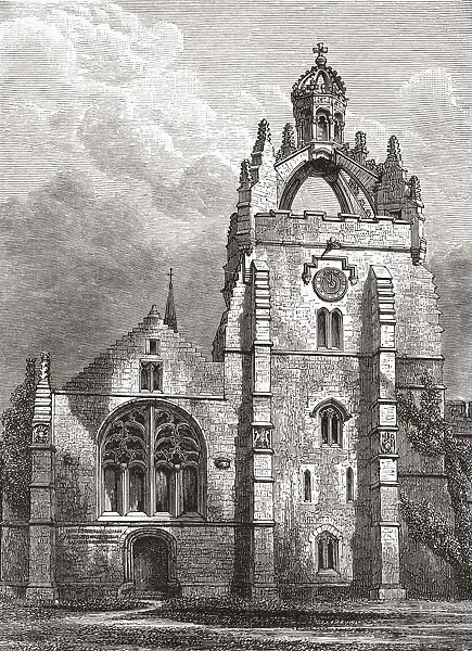 West Front Of Kings College, Aberdeen, Scotland, As It Was In The 19Th Century, Showing The Chapels Crown Tower. From The Book Short History Of The English People By J. R. Green, Published London 1893