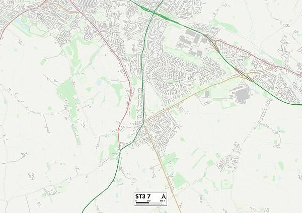 Staffordshire ST3 7 Map