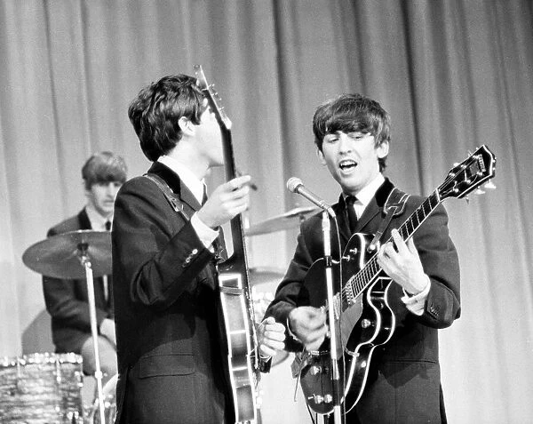 The Beatles on Sunday Night at the London Paldium. Paul McCartney