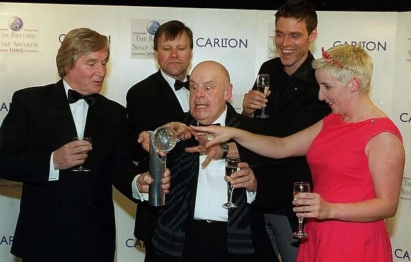 Cast of Coronation Street receive award May 1999 at the British Soap Opera Awards