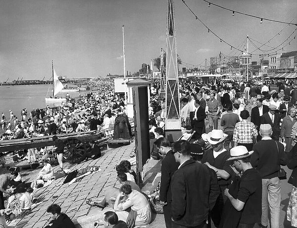 The Crowded Beaches at Southend. For the British the seaside has always been