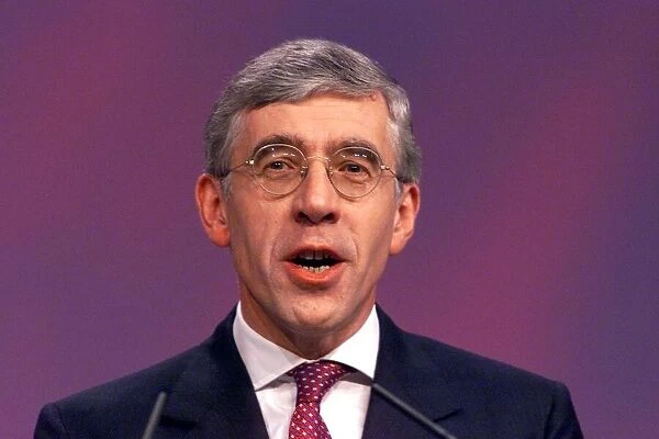 Home Secretary Jack Straw speaking at the Labour Party conference in Bournemouth