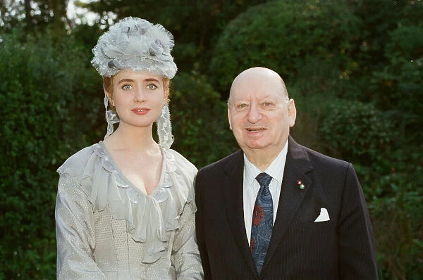 Media Mogul Lew Grade with actress Lysette Anthony in Monte Carlo