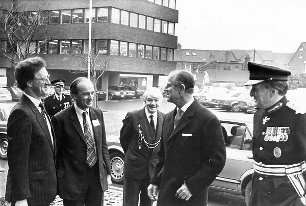 Prince Philip, Duke of Edinburgh, is welcomed to the North Housing Association